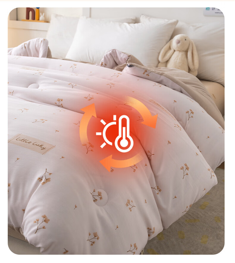 Grace Class A Antibacterial Cotton Quilt Double Home Quilt Core Autumn Winter 6 Jin 200*230cm Three-Heart Leaf 7