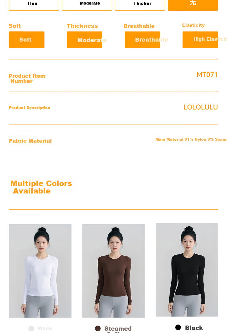 LangSha Women's Long Sleeve Round Neck Slim Fit Knit Top Autumn Winter Base Layer Shirt 7