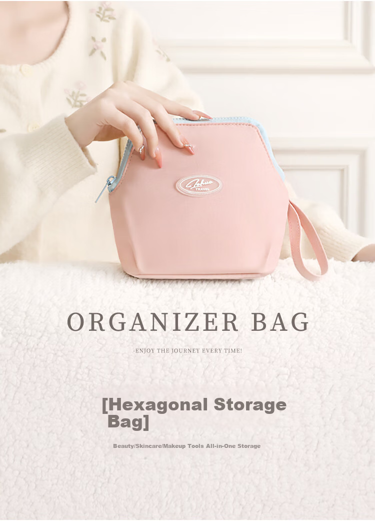 LOHO Travel Makeup Bag Portable Toiletry Skincare Storage Pouch for Women High-End Travel Business Trip Stylish Carry-On 2