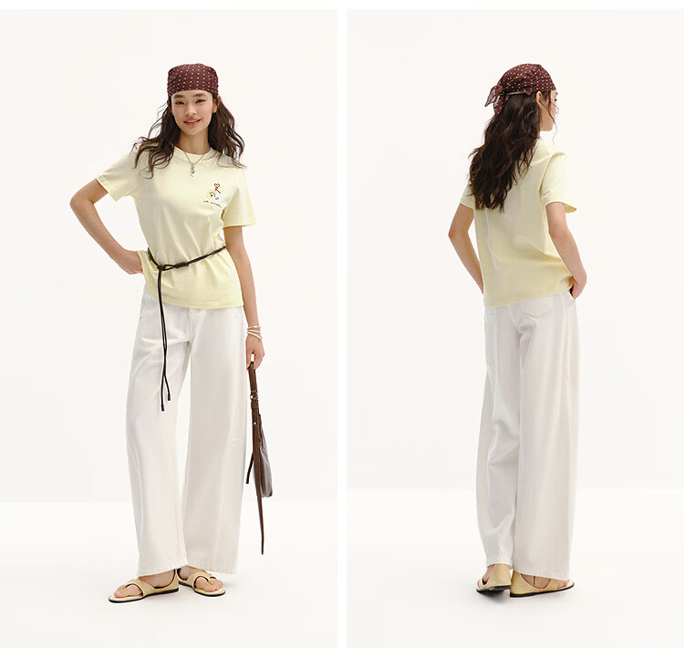 Semir Mall Edition | Illustrator Collaboration Women's Summer Loose Embroidered Short Sleeve T-Shirt 2026 Top 101326100021 17