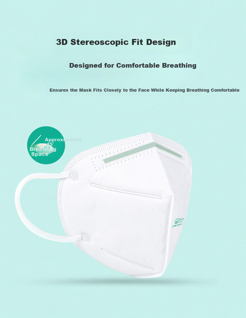 Baoweikang KN95 Dustproof Mask Ear-Hanging Breathable 3D Adult Anti-Fog PM2.5 Protective Mask 50pcs 8