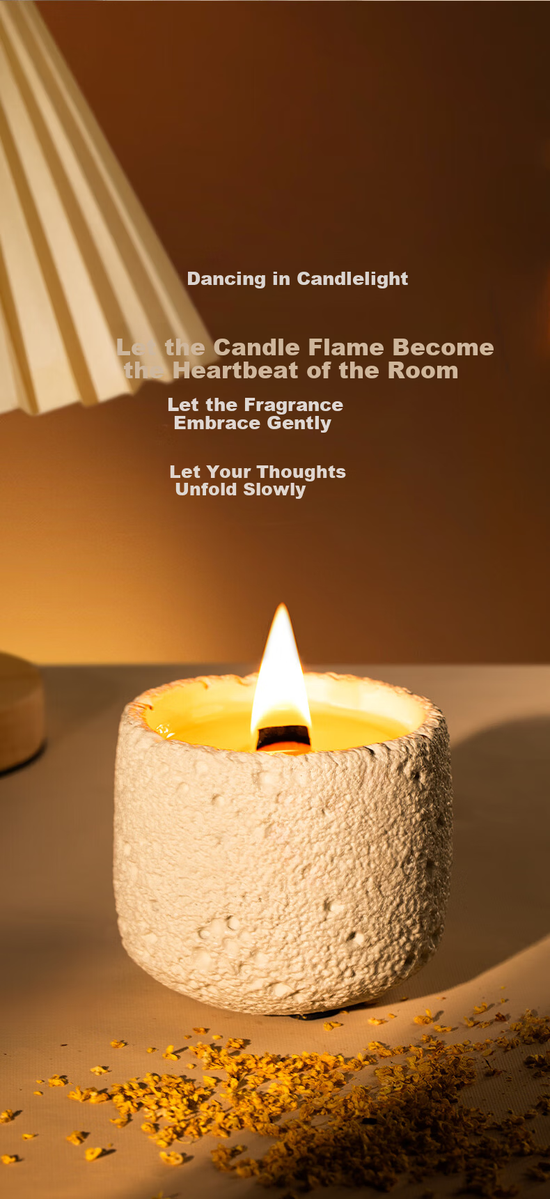Song Dynasty Lengshan Scented Candle Long-lasting Indoor Fragrance Bedroom Aroma Niche Birthday Gift Gardenia Blossom 5