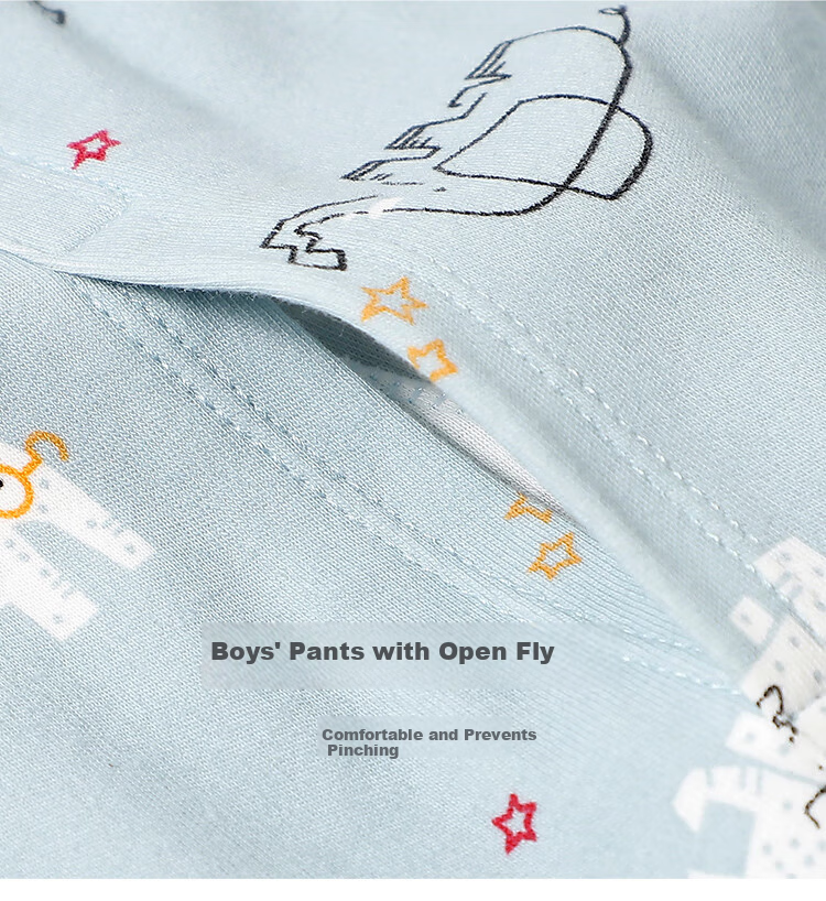 Dingguagua 100% Cotton Children's Thermal Long Johns Boys Autumn Winter Warm Cotton Pants Full Cotton Sleepwear 12