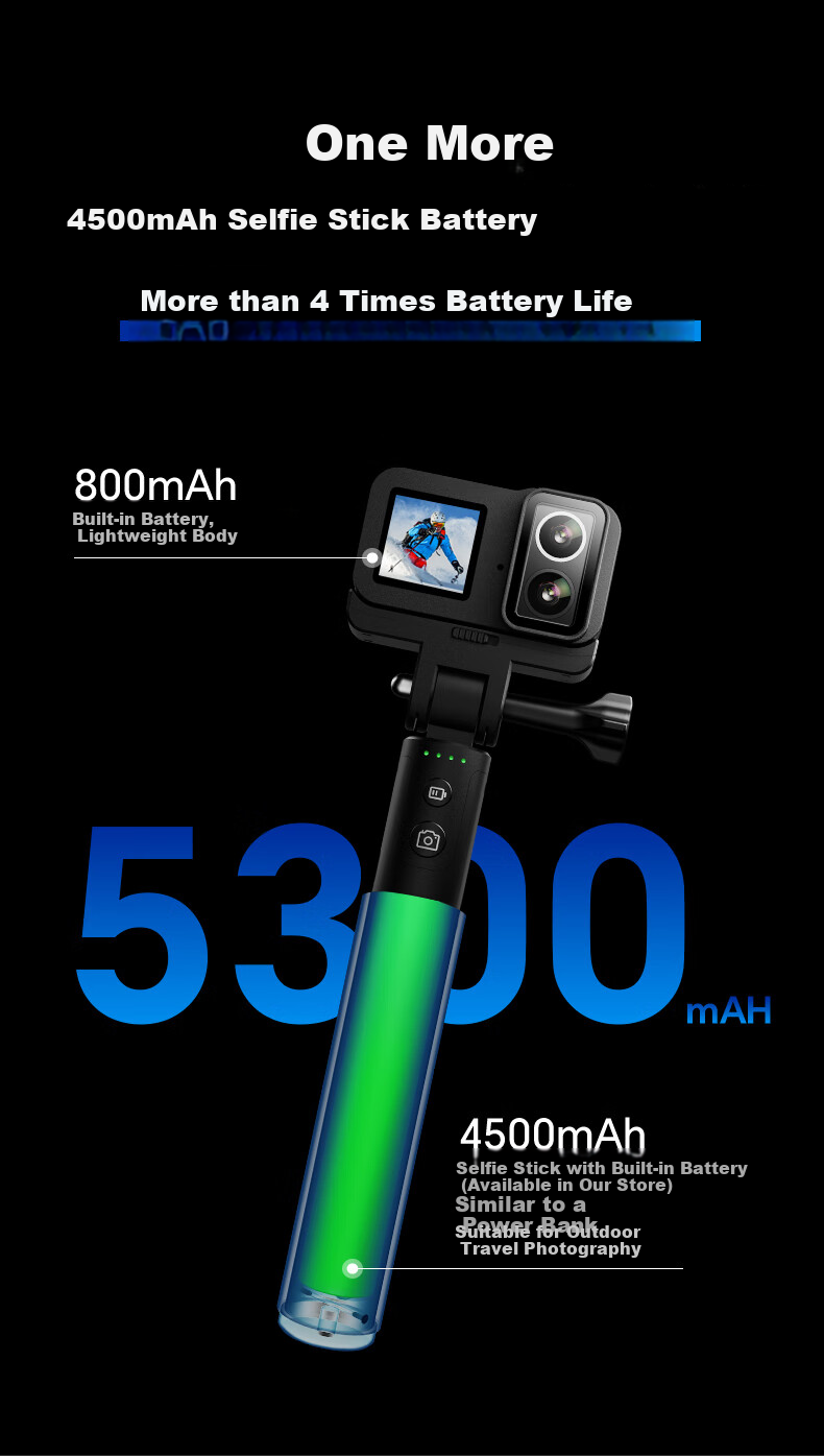 SJCAM Suying SJ20 Long-Lasting Version Night Shooting Dual Lens Anti-Shake Waterproof Action Camera Motorcycle Helmet Riding Recorder Outdoor Live Streaming Pre-Recording Vlog Fishing Camera 64 13