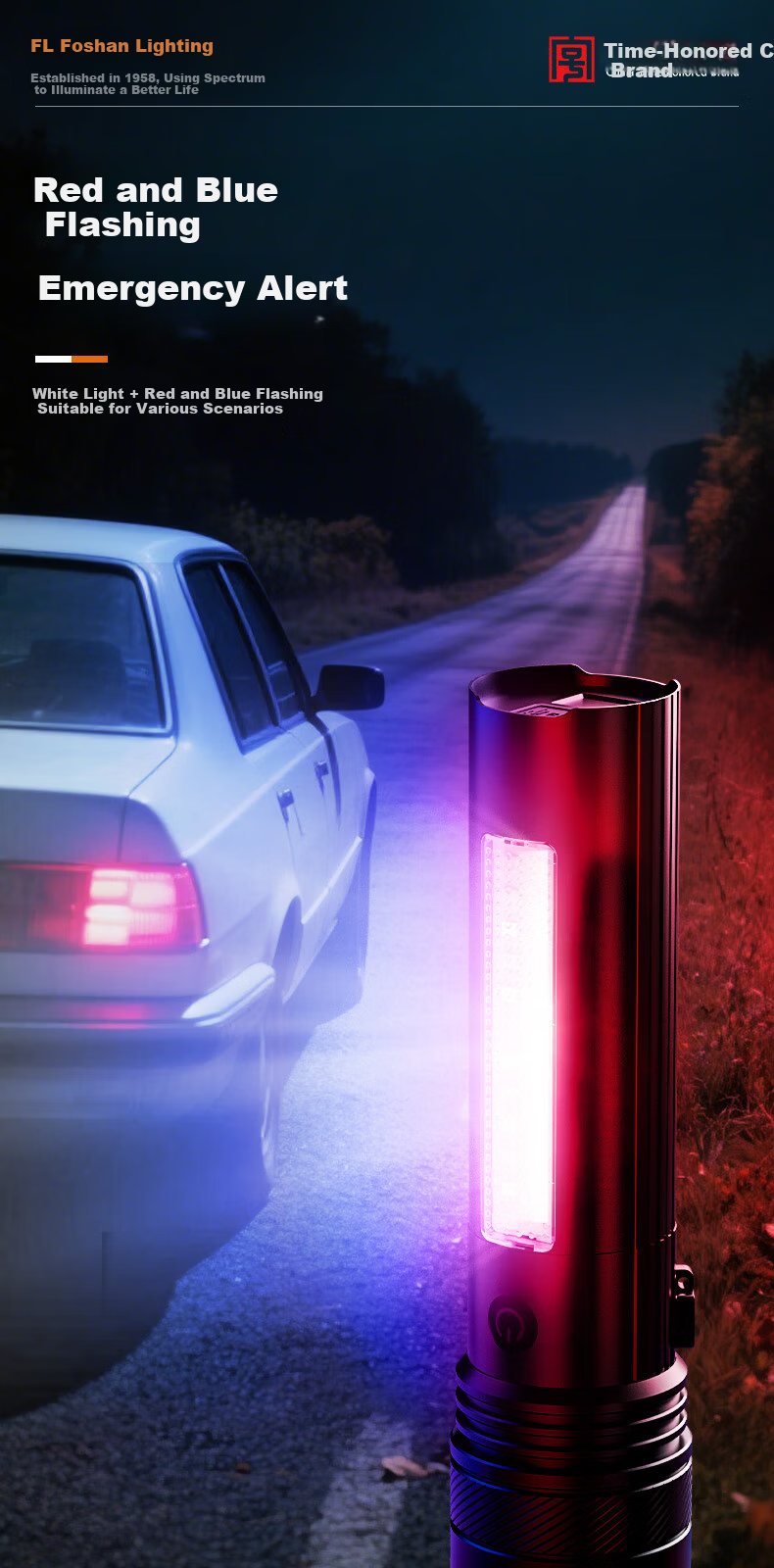 FSL Foshan Lighting Zunlong High Brightness Flashlight Ultra-Long Battery Life JD Self-Operated 5000 Lumens Outdoor Patrol Torch 10