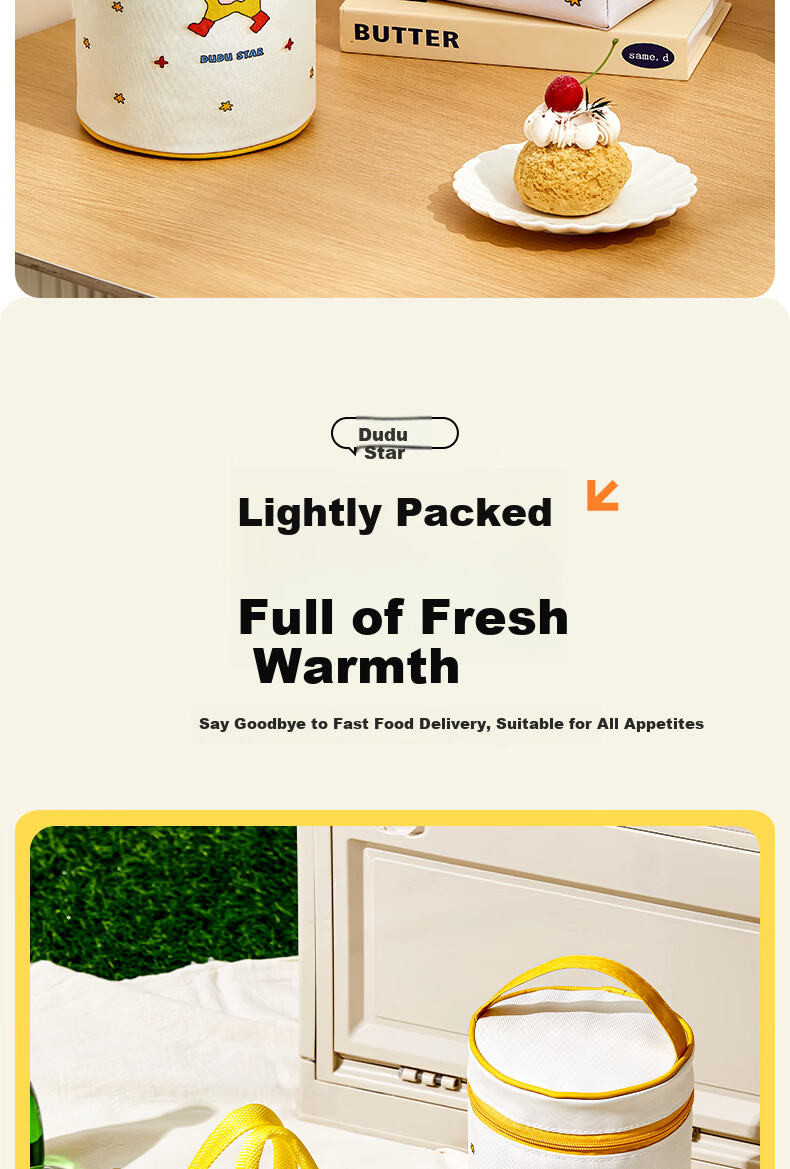 Cilock Lunch Box Tote Bag Insulated Waterproof Portable Bento Bag for Office Workers and Students 10