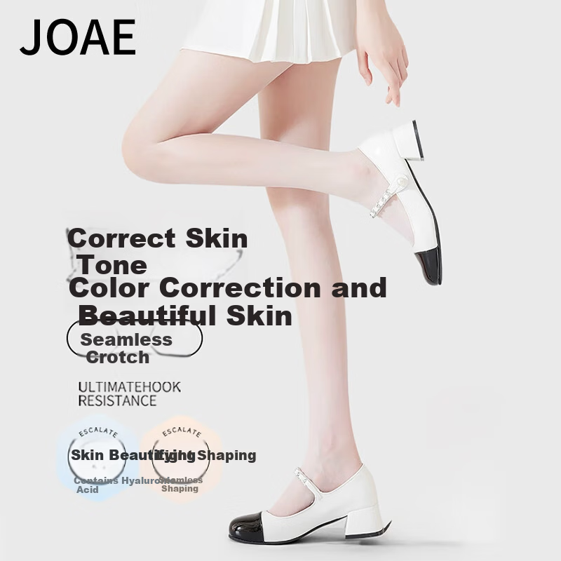 JOAE Women's 0D Ultra-Thin Summer Sheer Mint Green Mambo Skin-Enhancing Pantyhose Anti-Snag Sunscreen Bare-Leg Effect