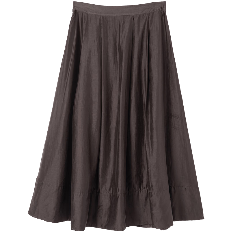 Demana [Lycra Breath Poem] Summer Light Breeze Double-Layer Spliced Flowing Slimming A-Line Mid-Length Skirt for Women