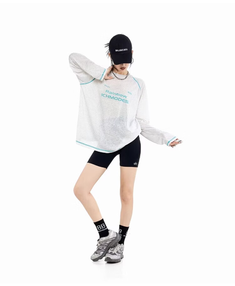 ICH MODE Lyocell Hassu Thread Long Sleeve T-Shirt Physical Sun Protection Cover-Up Women Summer Cooling Loose Top Pink M 7