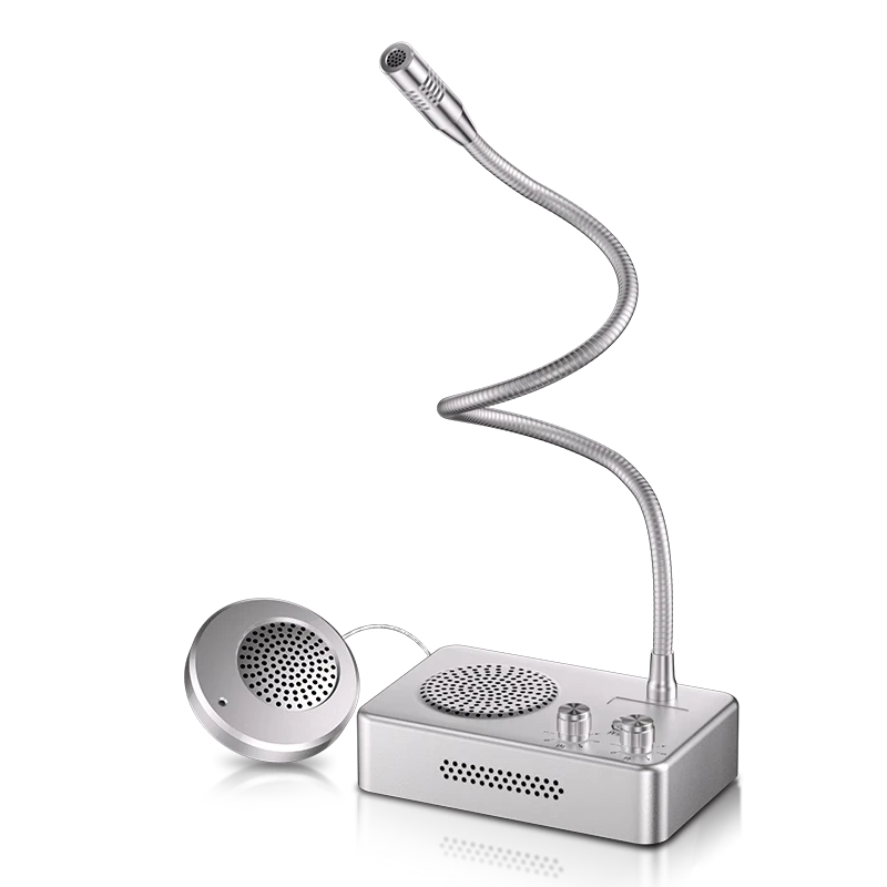 NINTAUS FLCK-790-3W New Window Two-Way Intercom for Hospital Bank Counter Station Post Office Restaurant Deli Stall Dedicated Intercom Microphone Amplifier