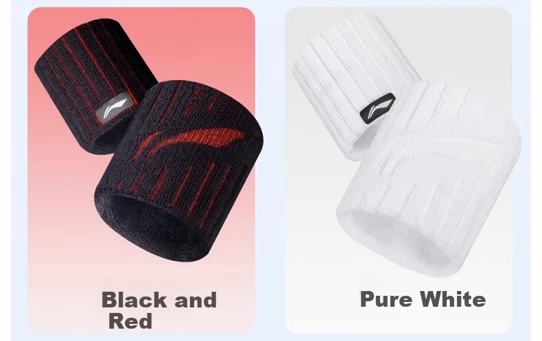 LI-NING Wristbands (2-Pack) Unisex Sports Fitness Basketball Sweat-Absorbing Extended Gloves Training Protective Gear 47