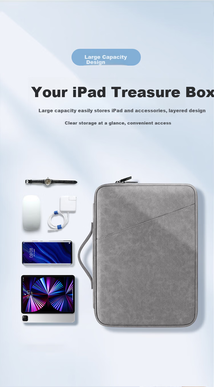 Biyoumei iPad Tablet Inner Sleeve Case for iPad Air Keyboard Protective Storage Bag 3