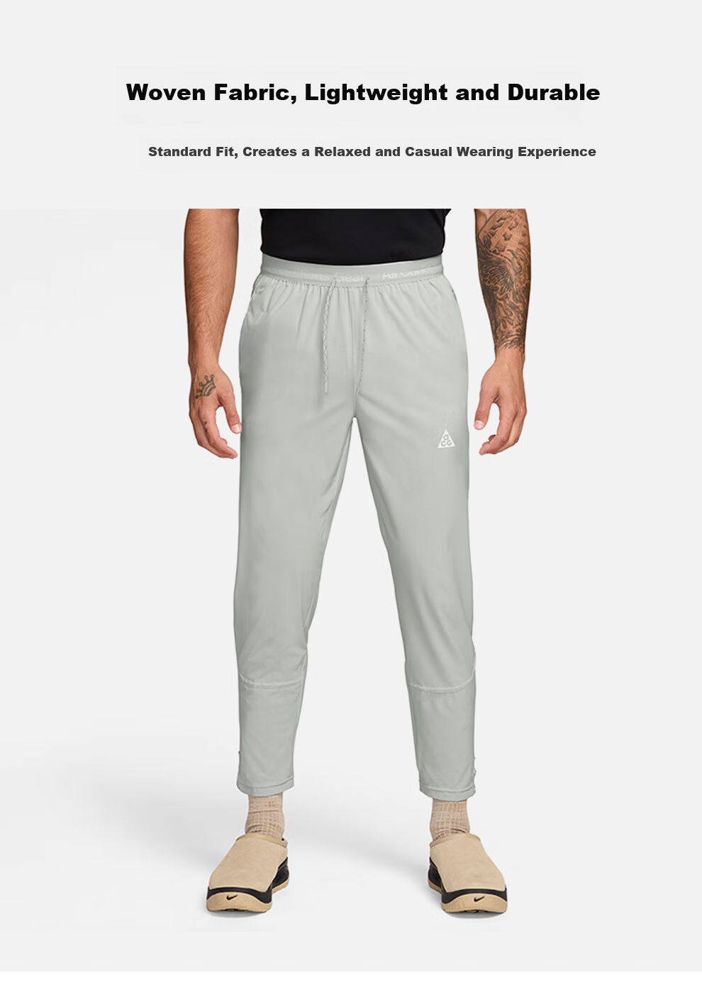 NIKE Men's Sports Casual Trendy Versatile Spring Autumn Commuting Pants IO9666-010 Black Gray M 1
