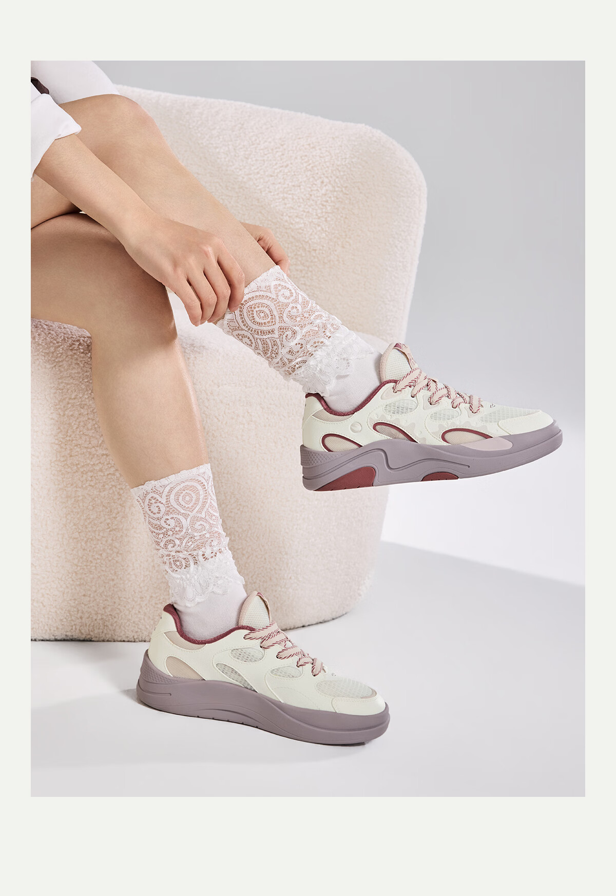 ERKE Women's Sneakers 2026 Summer New Comfortable Breathable Thick Sole Height Increasing Casual Sports Shoes | Bingguo 9