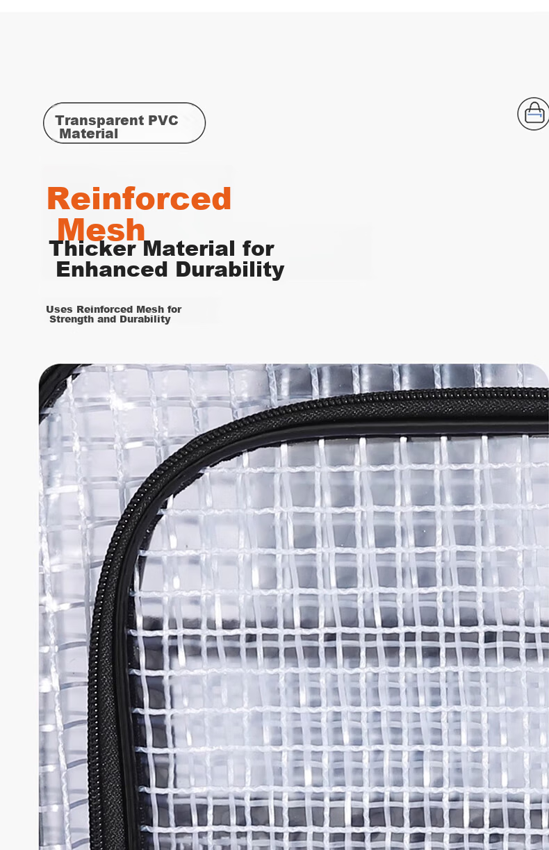 Aideer PVC Dustproof Transparent Backpack Tool Bag Double Shoulder Backpack 35cm x 40cm x 15cm CW851756 10