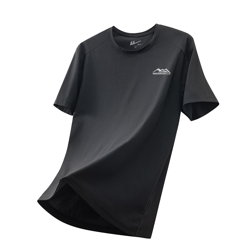 Warrior Men's Short Sleeve Summer Running Quick-Dry Breathable T-Shirt Ice Silk Sweat-Absorbing Training Top