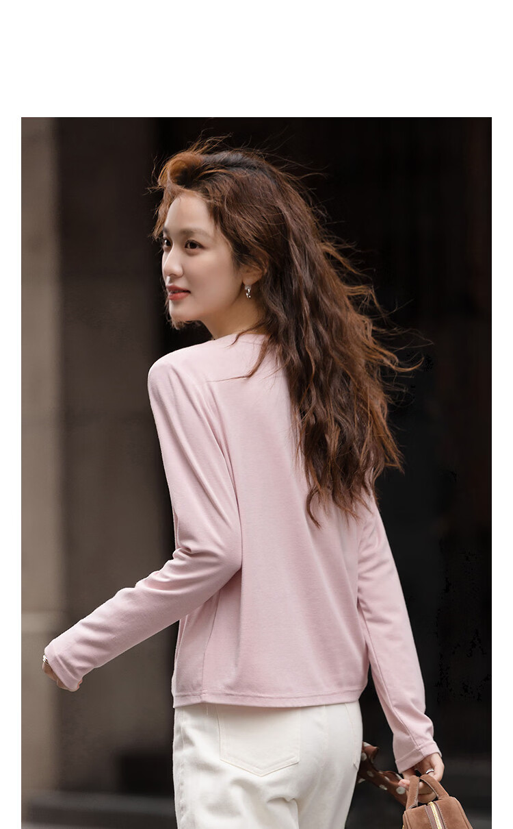 Demana [Breathable Tencel] Spring Korean Style Crew Neck Flocked Letter Print Loose Fit Petite Women's T-Shirt 5
