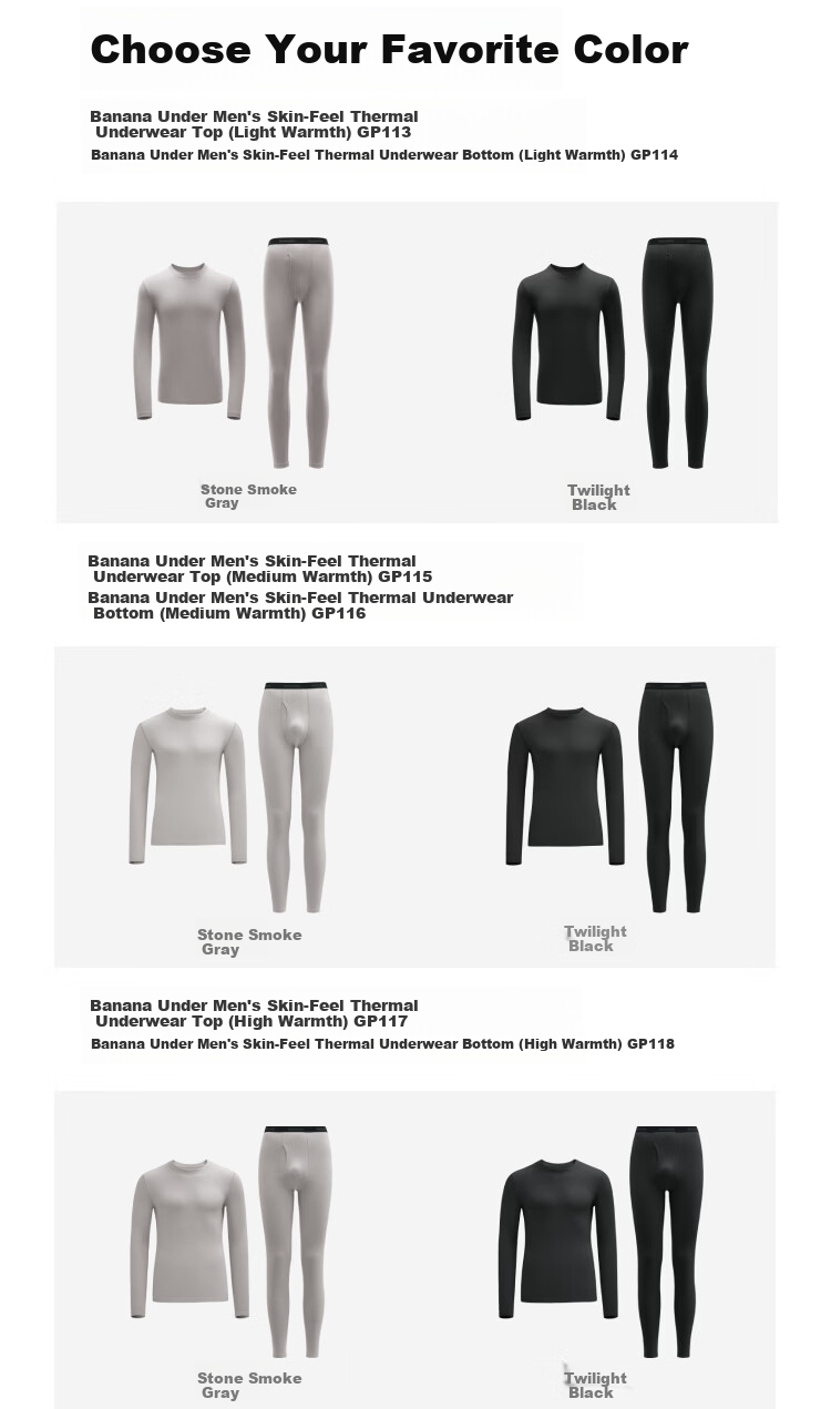 Beneunder Men's Thermal Pants Autumn Winter Fleece-Lined Breathable Sweat-Absorbing Anti-Static Base Layer 33