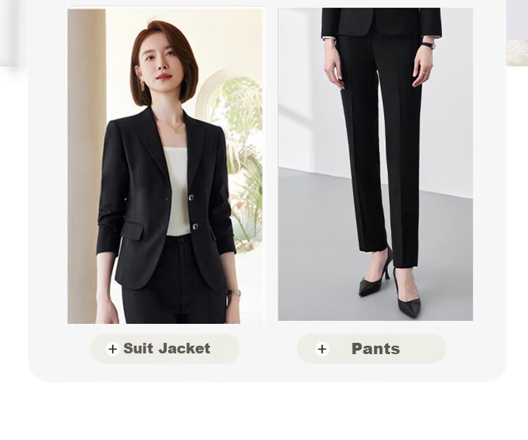 ROMON Women's Blazer Suit Professional Business Workwear Casual Korean Style High-End Jacket 3