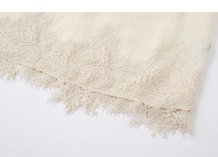 Demana Wrinkled Acetate Summer Elegant Commuter Round Neck Lace Hem Loose Slimming Concealing Shirt for Women Premium Feel 16
