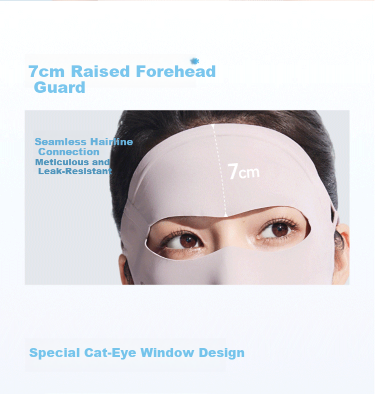 Beneunder Full Face Sunscreen Mask Extended Neck Protection Lightweight Seamless Breathable Face Bikini for Cycling 11