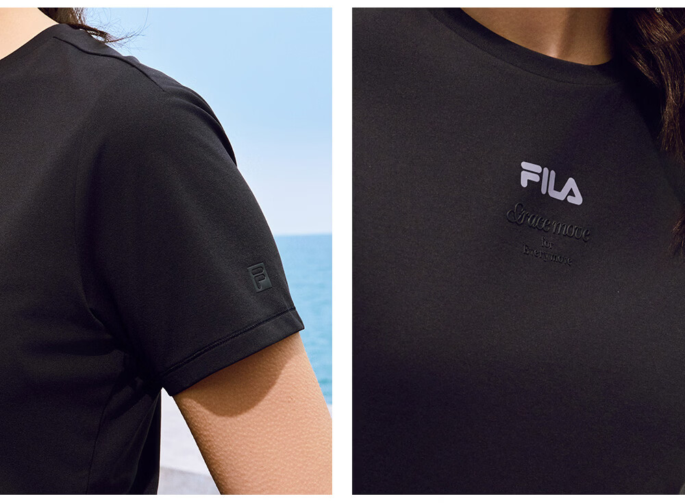 FILA Official Colorful Women's Short Sleeve T-Shirt 2026 Summer Moisture-Wicking Quick-Dry Fitness Sports Yoga Running Tee 18