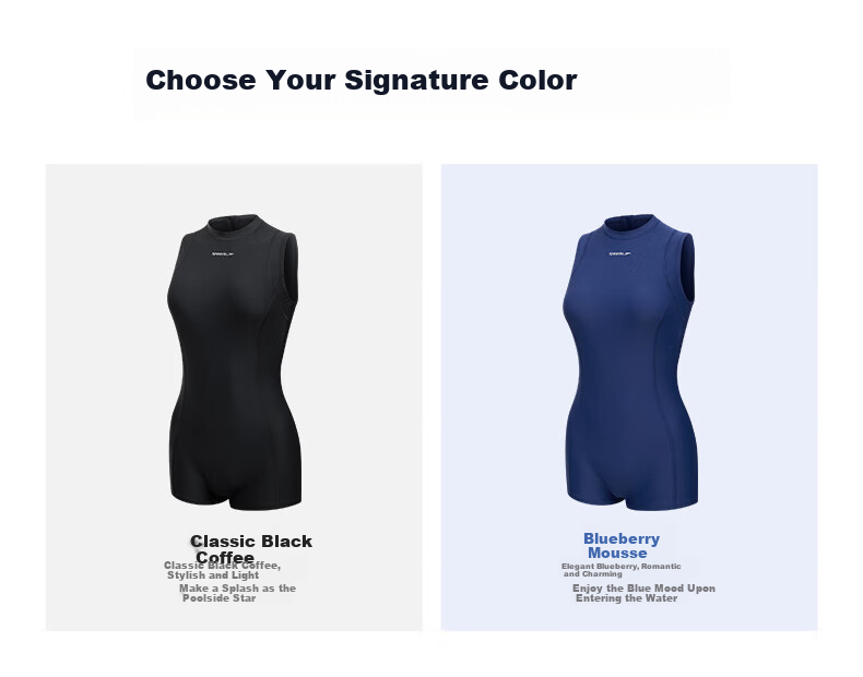 Speedo Free Freedom Skin Series Graceful Freedom High Neck Sleeveless Square Leg One-Piece Swimsuit for Women Hot Spring Bay Blue Size 38 6