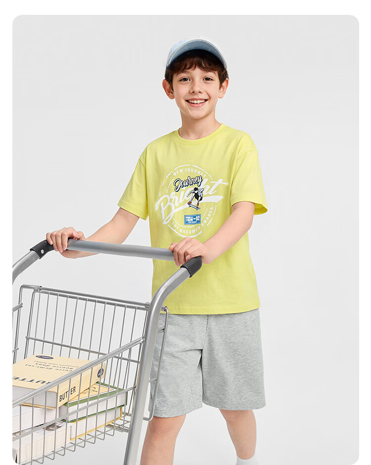 Balabala Boys' Short Sleeve Set Kids' Two-Piece Quick-Dry Comfortable T-Shirt and Pants 2026 New Summer Collection 17