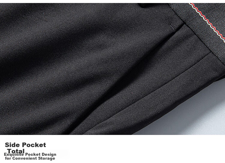 MULINSEN Men's Spring Autumn Straight Leg Stretch Wrinkle-Resistant Solid Color Simple Commuter Casual Trousers Black 38 18