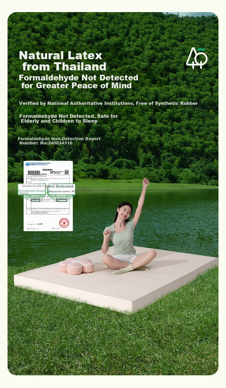 Golden Oak Thailand Imported 92% Natural Latex Mattress Pad Dormitory Single Thin Mattress 120*200*5cm 5