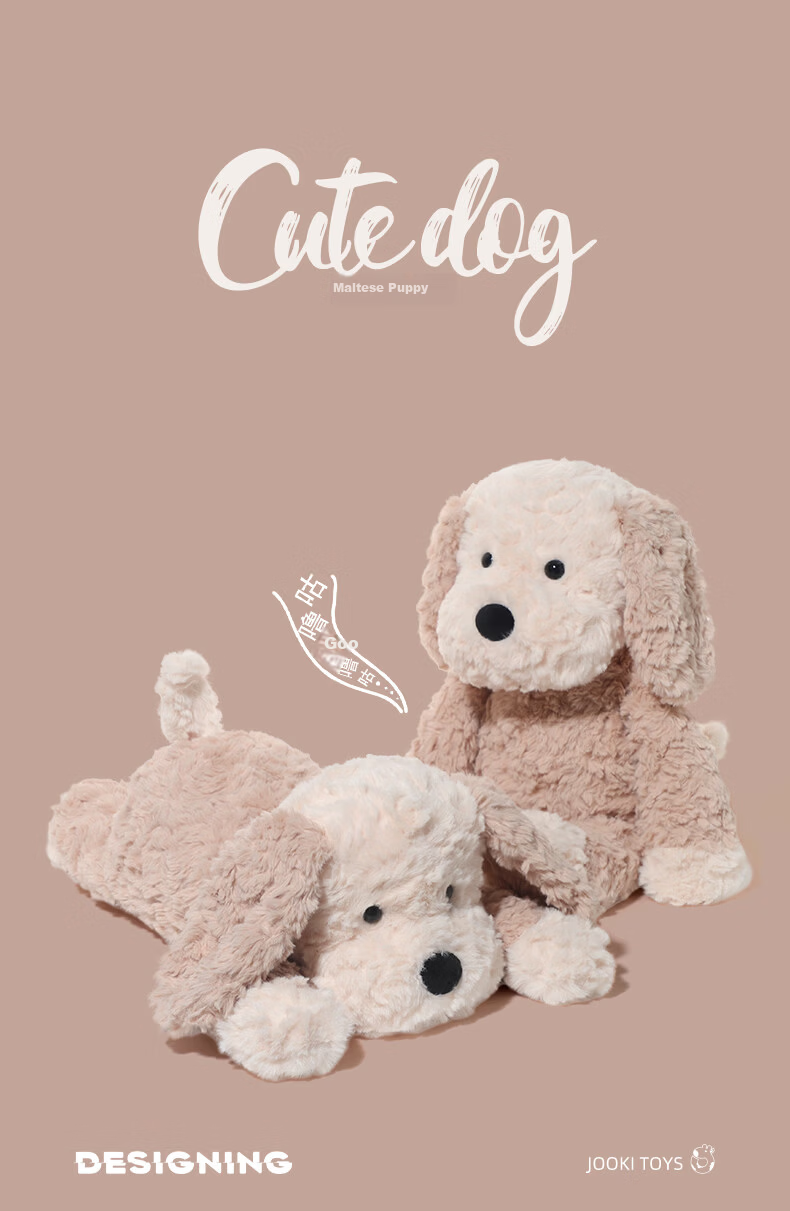 Zhuoqu Maltese Dog Plush Toy Cute Doll Sleeping Pillow Companion Toy New Year Gift 2