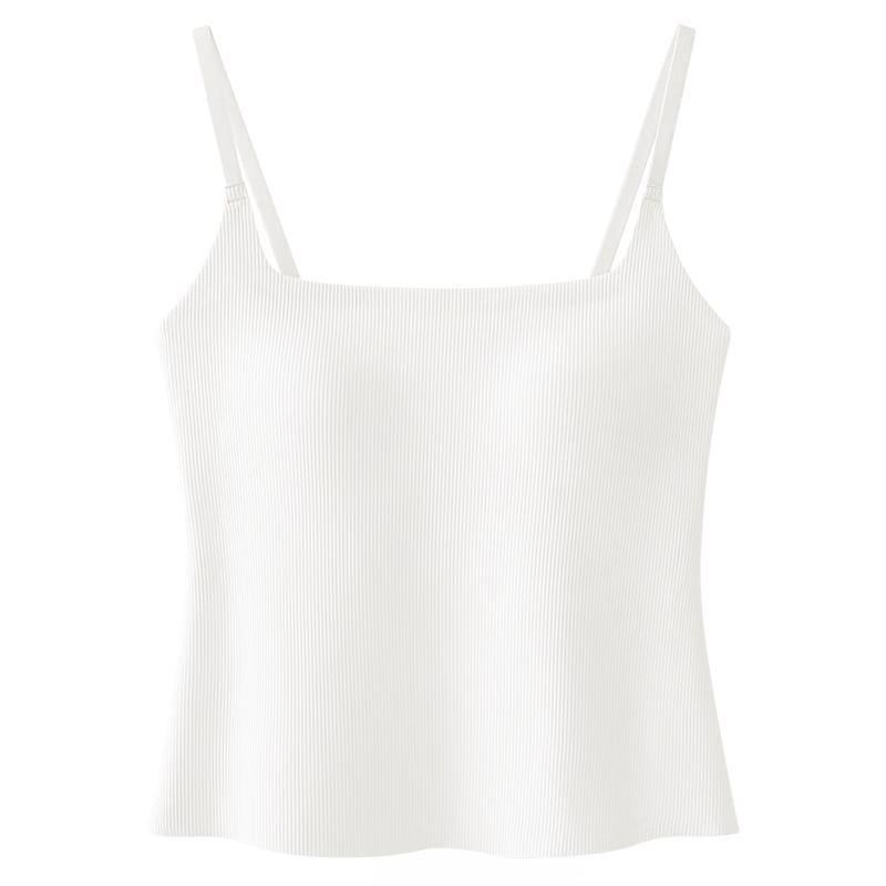 SecretWorld Women's Camisole with Built-in Bra Pad, No Bra Needed, Seamless Black and White 2026 New Style Outerwear and Innerwear Top