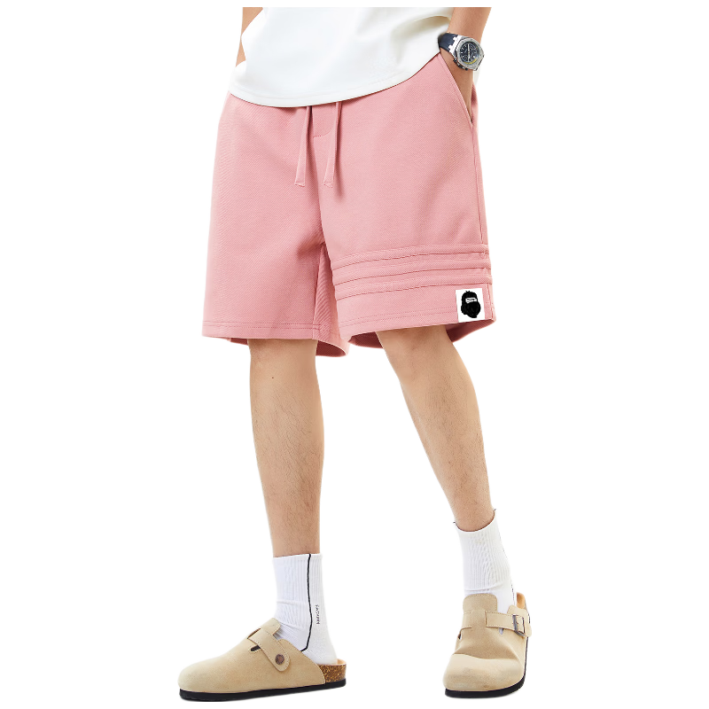 Fingercroxx IT Trendy Casual Sports Shorts Men Summer Lightweight Loose Fit Five-Point Pants Paris Gray S