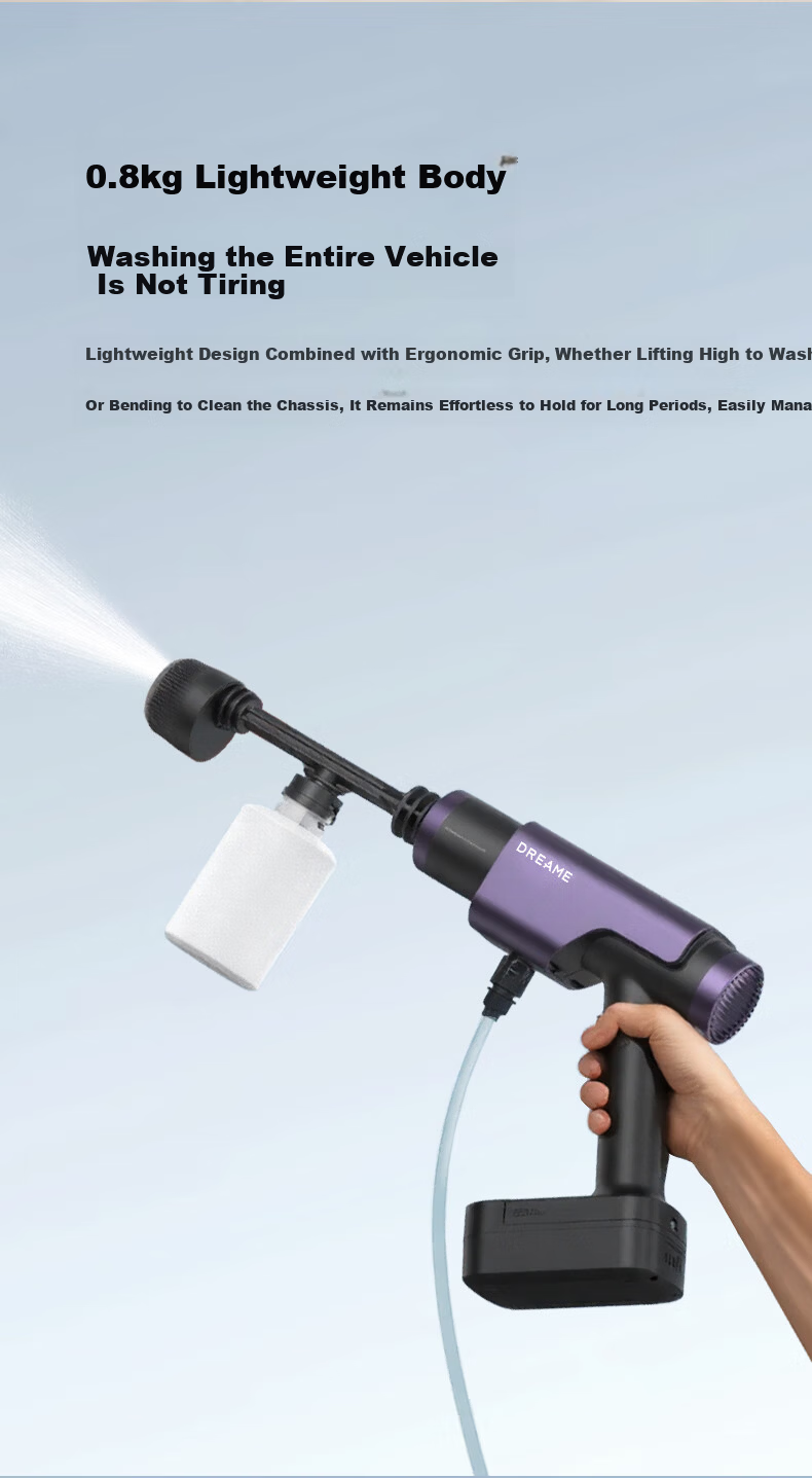 Dreame Wireless Car Washer Multi-Functional Home Use Lithium Battery High-Pressure Water Gun High Power Long Battery Life Portable Car Cleaning Tool 4