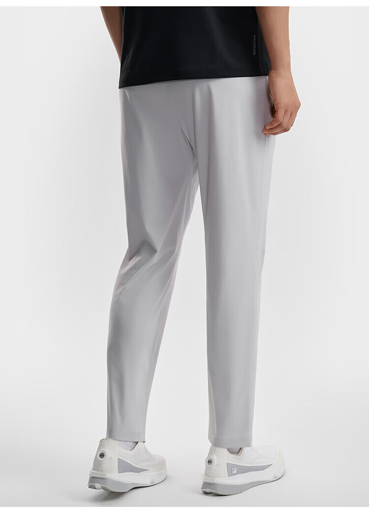 FILA Official Men's Knitted Long Pants 2026 Summer Cooling Sun Protection Fitness Straight-Leg Sports Pants 30