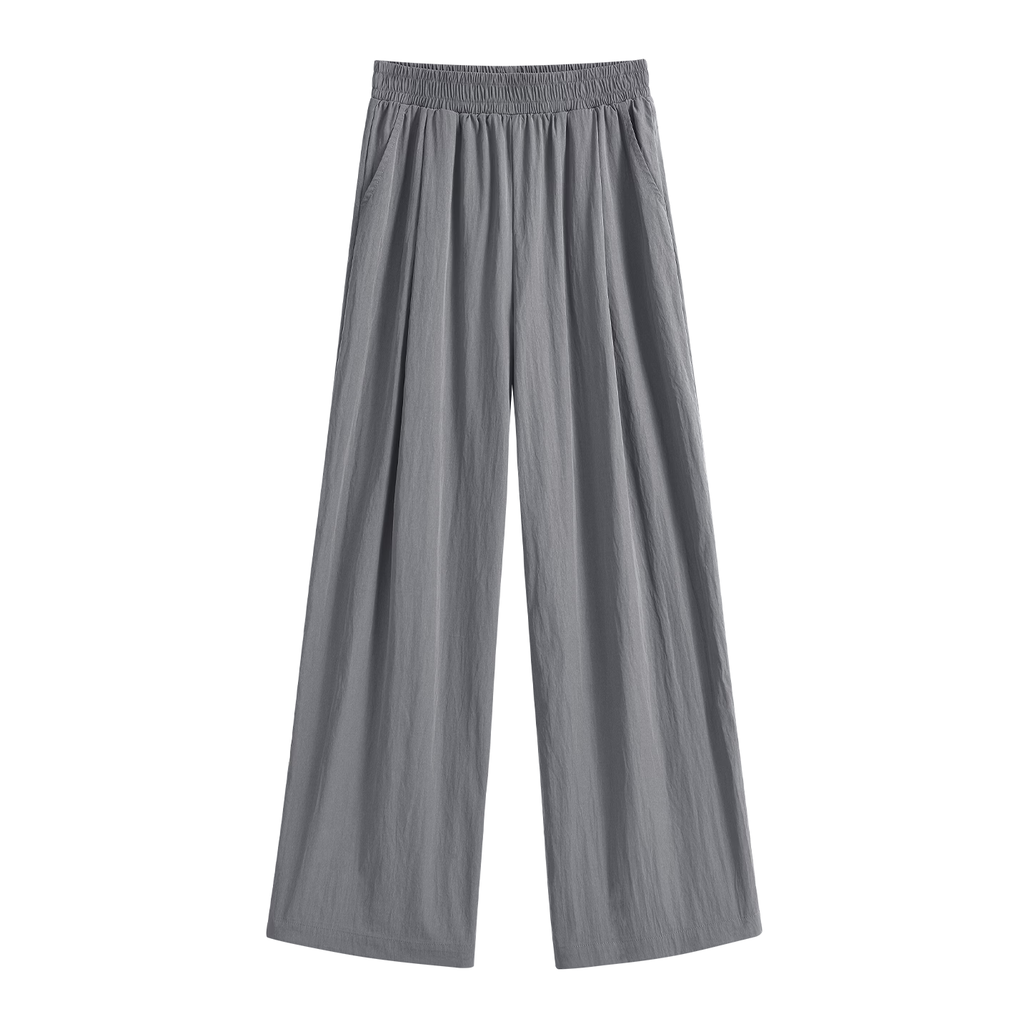 MINISO Women's Wide-Leg Pants Summer Thin 2026 New Popular Draped Casual Long Straight Pants Petite Yamamoto Style