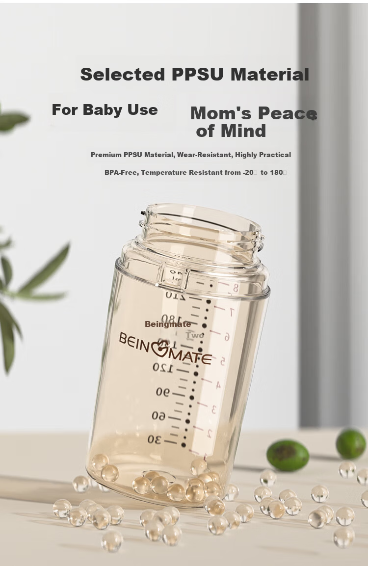 Beingmate PPSU Flip-Top Bottle for Infants, Anti-Colic, Suitable for Babies over One Year Old, Weaning Nipple with Gravity Ball And Straw for Ages 1-2 4