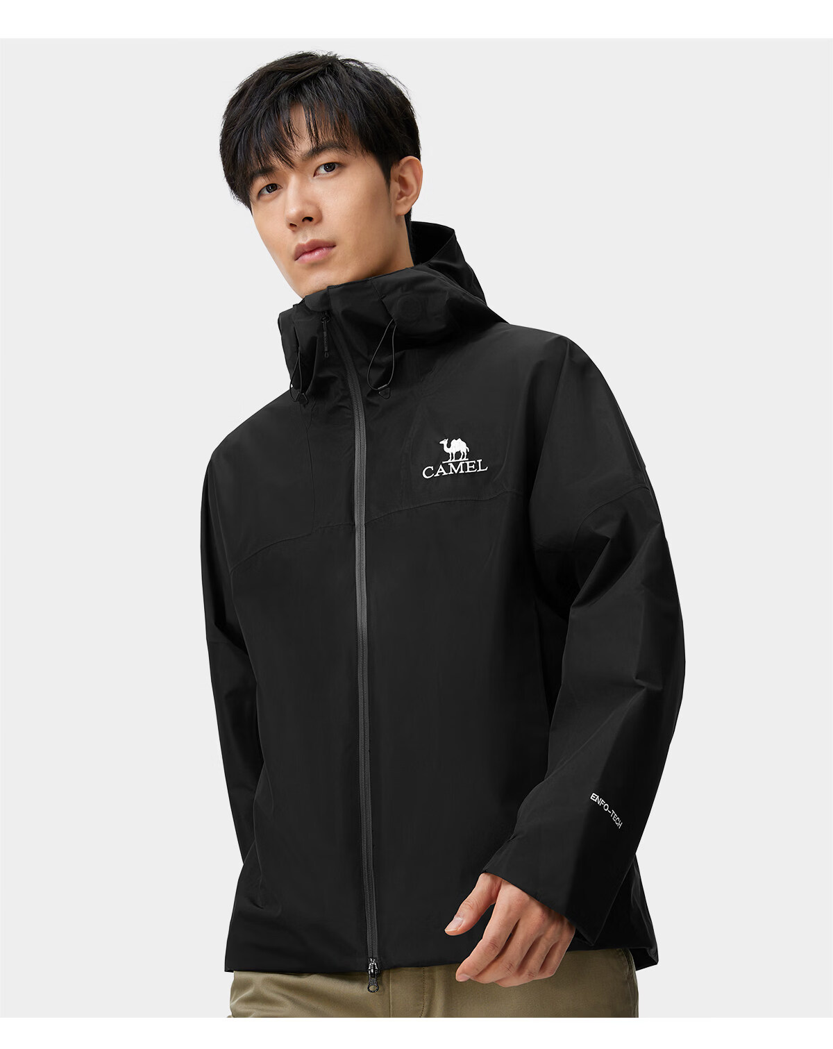 CAMEL [Wang Junkai's Choice], Outdoor Rain God Windbreaker Jacket for Men And Women, Hard Shell, Heavy Rain Level Windproof Waterproof Coat 38