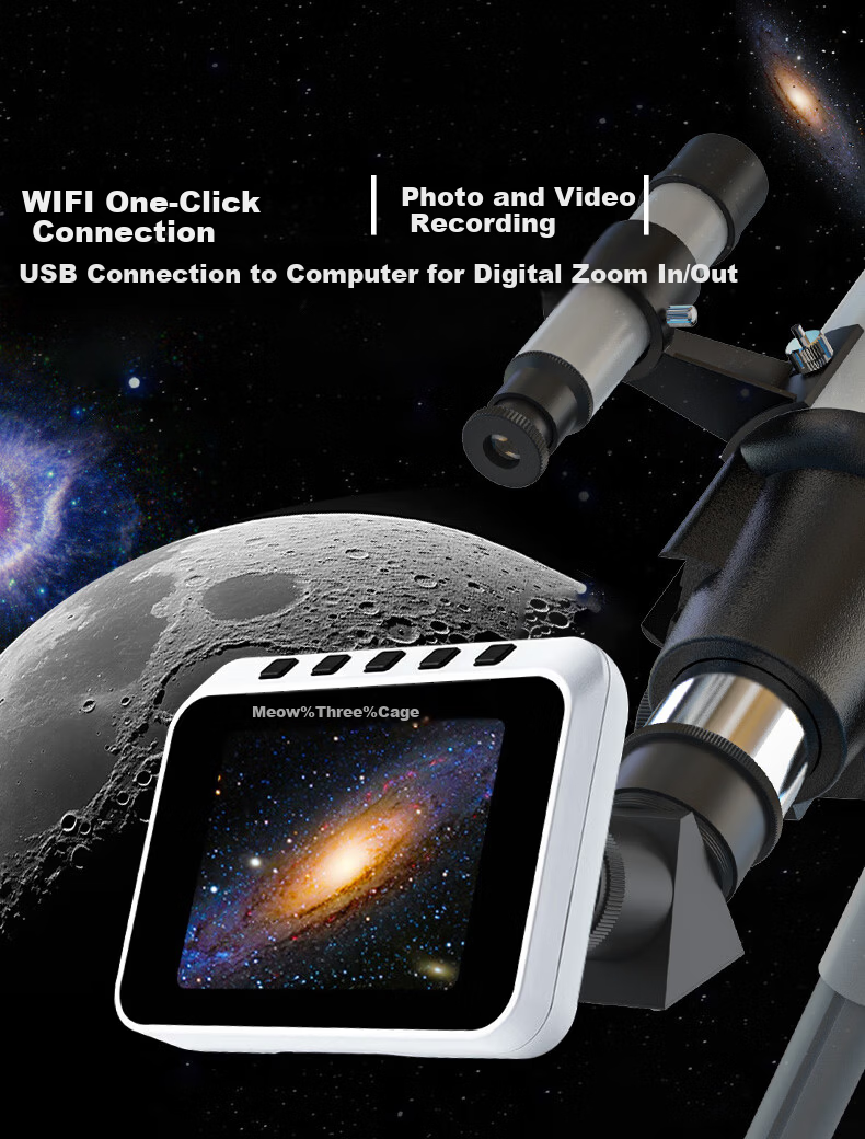 Celestron StarBright 80 Telescope with Screen High-Power HD Moon and Sky Viewing Astronomical Telescope Educational Gift for Students Birthday Holiday 9