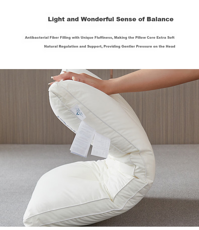 J.Sir Neck Support Pillow Cervical Spine Pillow Deep Sleep Pillow for Men and Women Adult Non-Collapsing Non-Deforming Medium-High Pillow 14