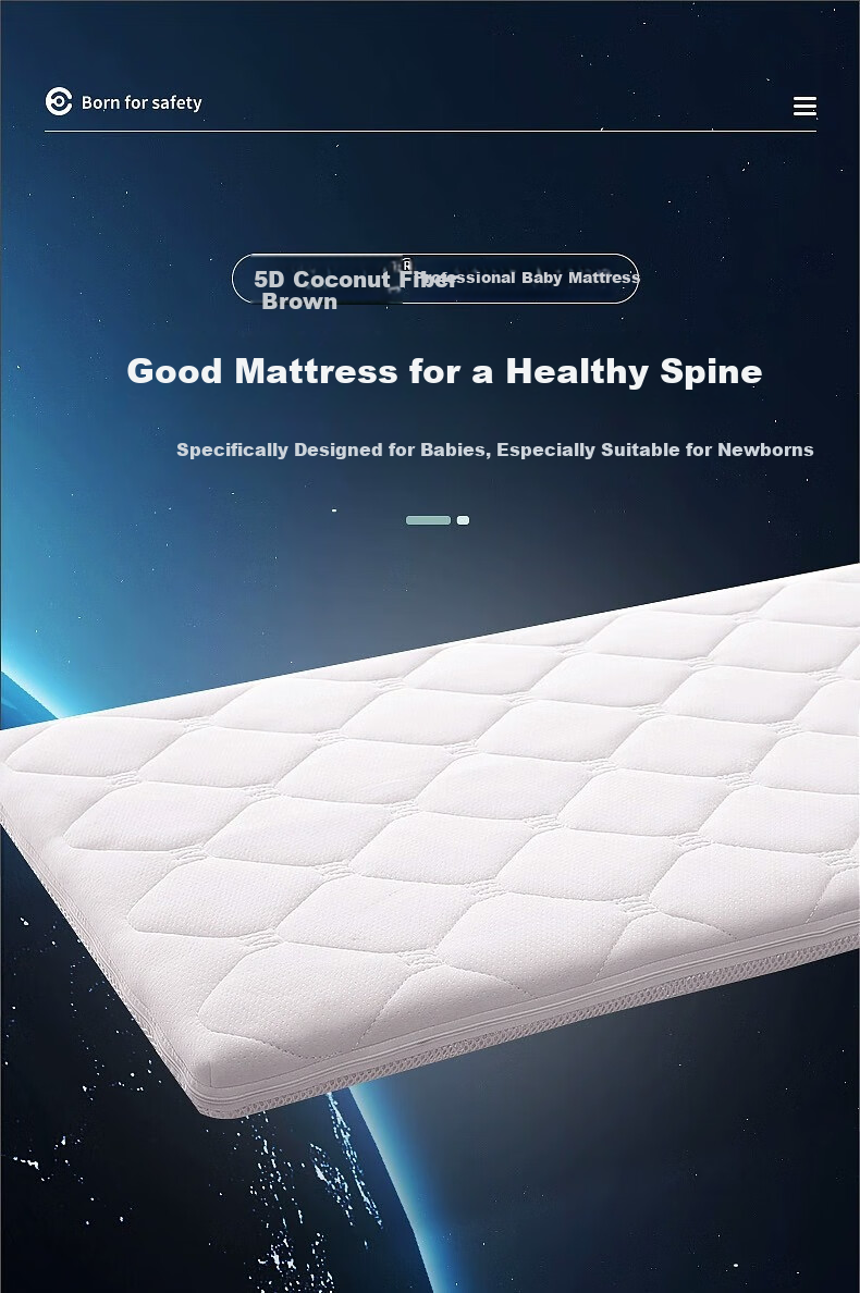 Elittile Patchwork Bed M4 Mattress Baby Mattress Infant Mattress Children's Mattress Winter and Summer Dual-use 200*60cm 1