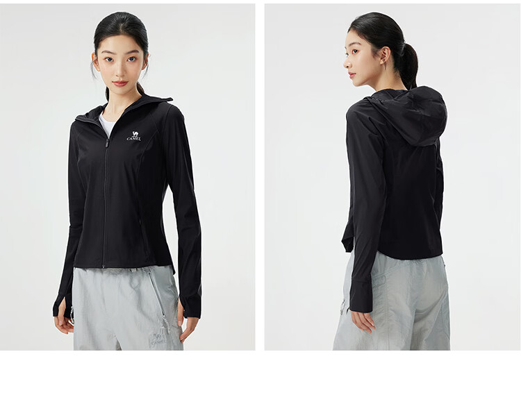CAMEL Outdoor Original Yarn Sun Protection Jacket 2026 Spring Summer New Women's Slim Breathable Cooling Sun Protection Sports Jacket 5008 15
