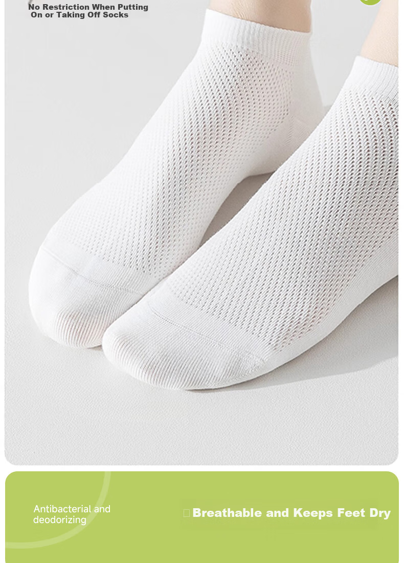 QIHAIQIU Disposable Socks for Men And Women, Summer Thin Mesh, Travel Business Trip Sweat-Absorbing Comfortable Breathable Military Training Short Tube White 10 Pairs 7