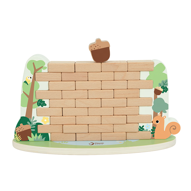 Classic World Wooden Educational Building Blocks Large Chunky Baby Teething Toy for Boys and Girls Children's Day Gift