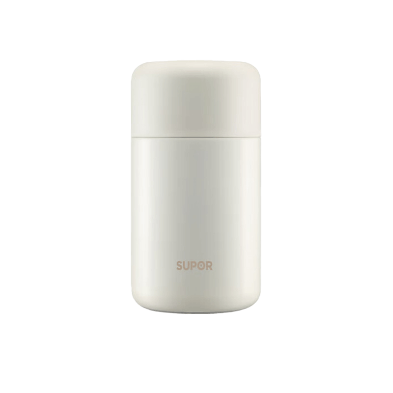 SUPOR Extra-Large Insulated Large-Capacity Thermal Mug for Office Workers And Students, Stainless Steel Lunch Box Container Milkshake Cup White 800ml