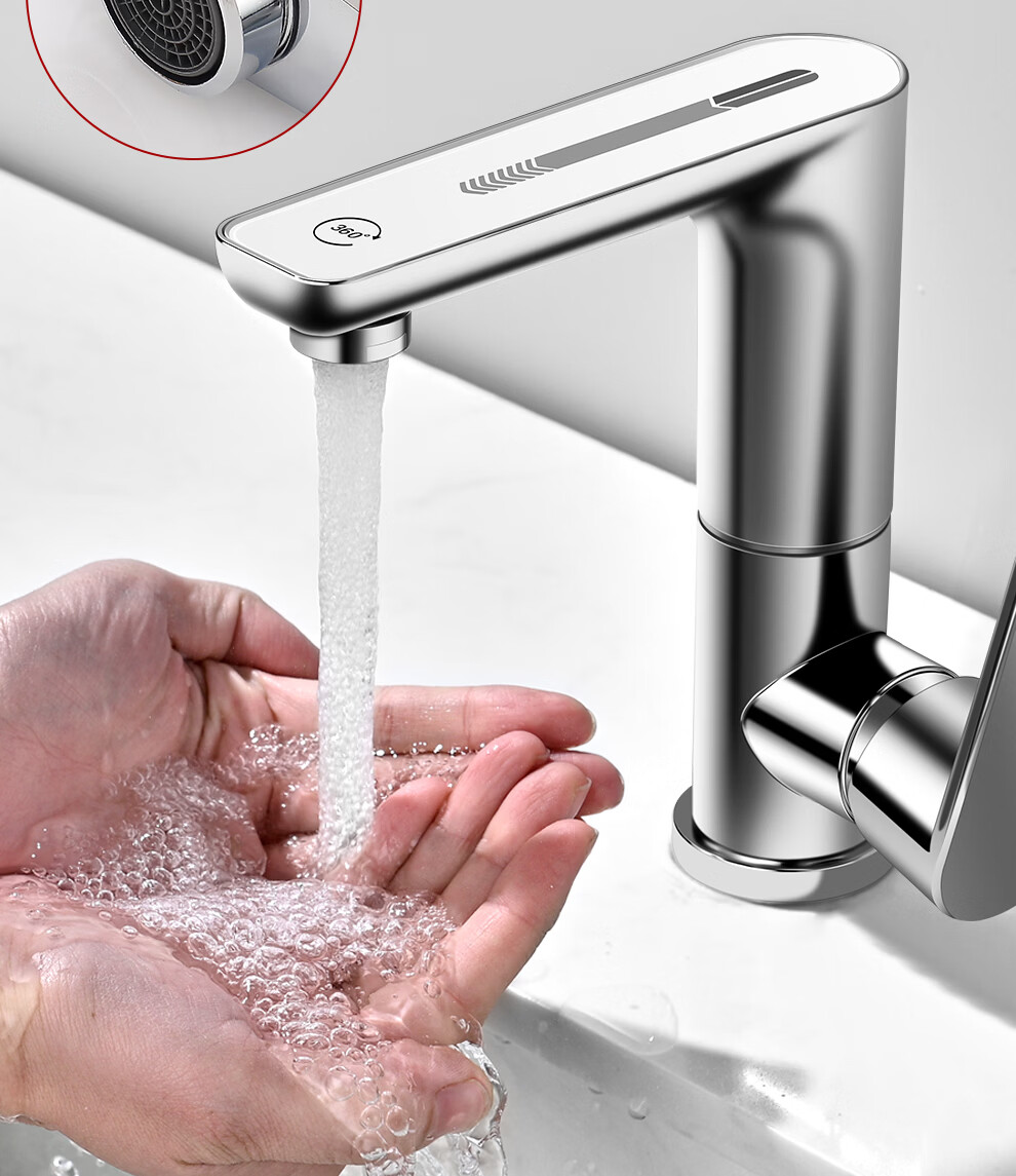 Larsd Basin Faucet Rotatable Hot and Cold Water Mixer Tap for Bathroom Vanity LD6331 9