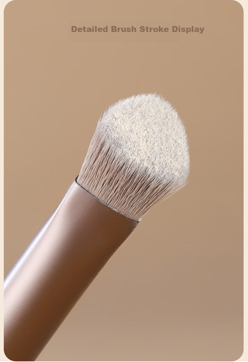 MSQ 12-Piece Mocha Makeup Brush Set - Loose Powder Brush, Blush Brush, Foundation Brush, Concealer Brush, Highlighter Brush, Eyeshadow Brush Beauty Tools 9