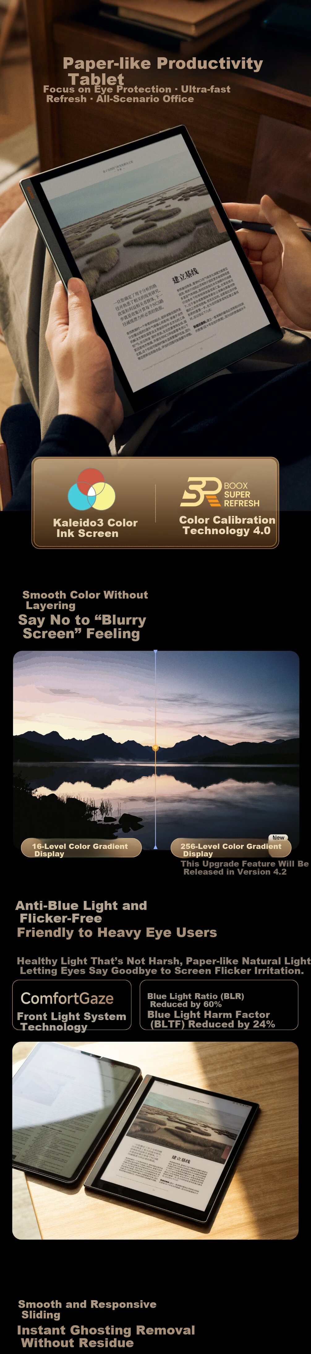 BOOX Wenshi T13C, 13.3-Inch Color E-Ink Screen E-Reader, E-Paper Device, AI Color Ink Fast Refreshing, Slim Tablet Computer, Smart Office Notebook 4
