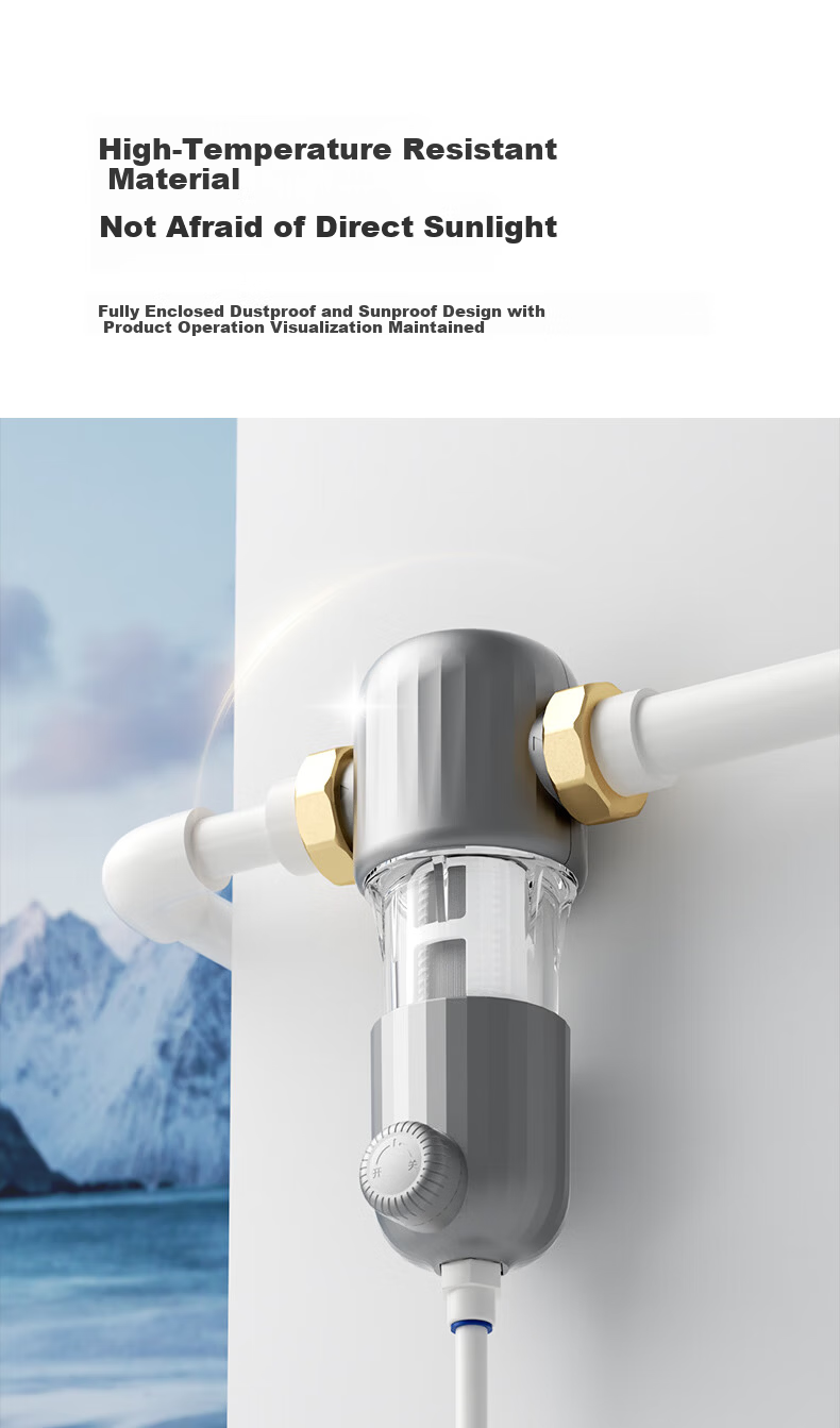 XiaoZhi Pre-Filter 6.7T/H Backwash 40 Micron High-Flow Whole House Water Filter QJ01 14