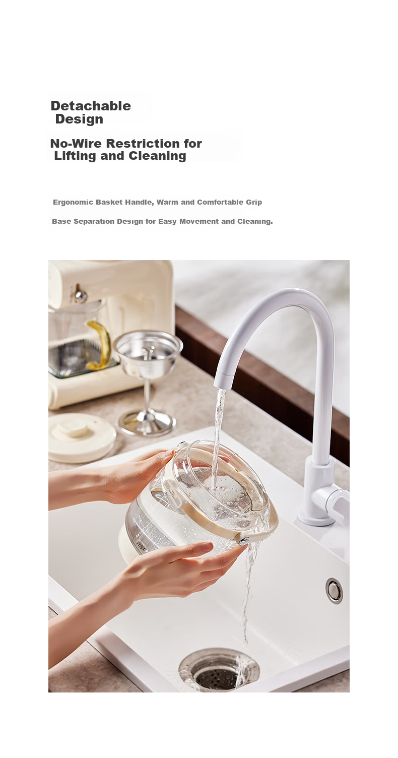 BASSENS Titanium Tea Cooker Health Pot Full Glass Tea Extractor High-End Steam Spray Tea Kettle Tea Beverage Machine Steamer Multifunctional Home Office BS-C1 25